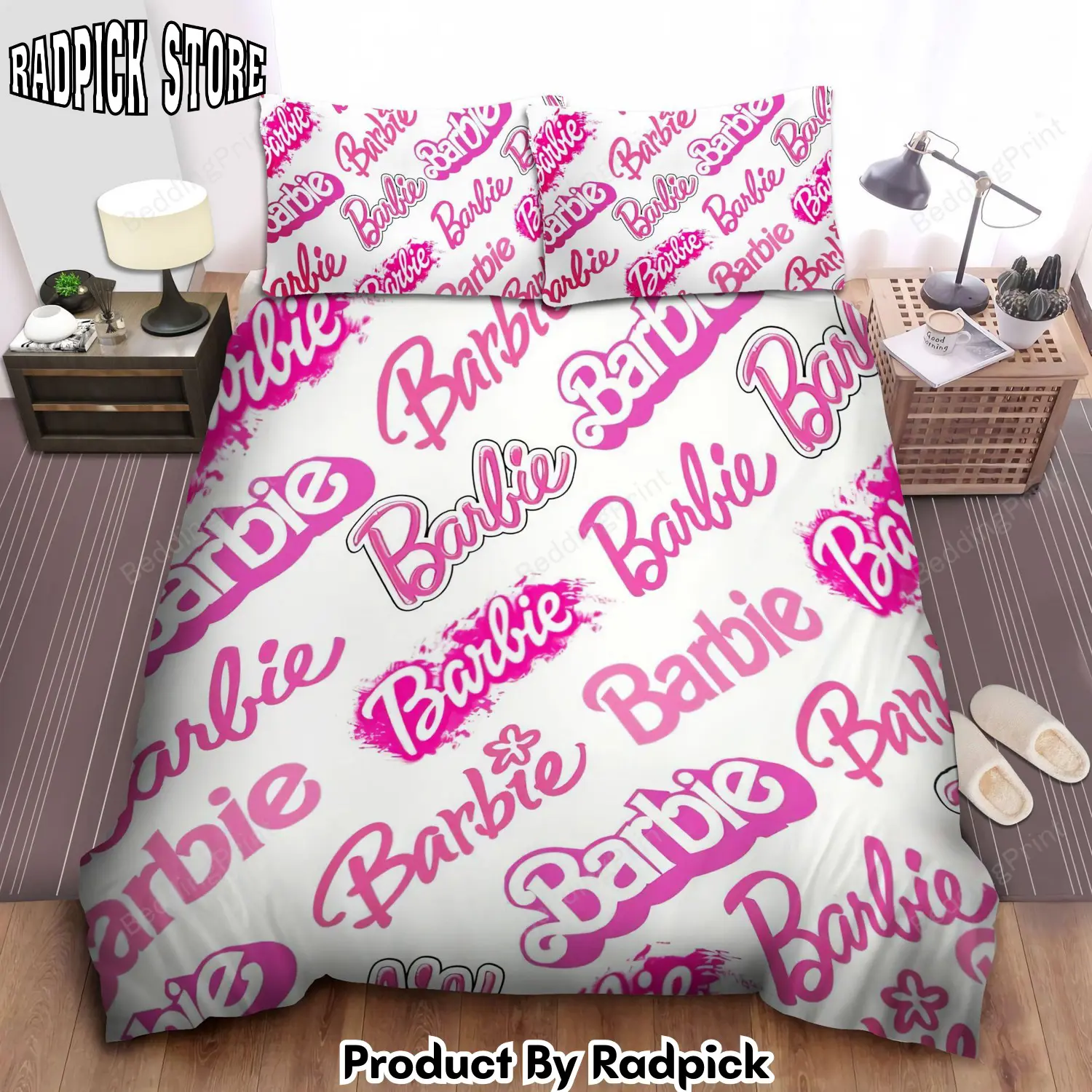 Radpick barbie bed pink letter sheets duvet cover bedding sets rp3278472